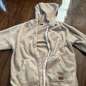 roxy fuzzy teddy bear jacket